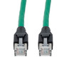 Category 7 10gig Ethernet Cable Assembly, S/FTP Shielded Pairs, RJ45 Male/Plug, 26AWG Stranded, PVC, Green, 7.5M