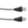 Category 7 10gig Ethernet Cable Assembly, S/FTP Shielded Pairs, RJ45 Male/Plug, 26AWG Stranded, PVC, Gray, 2M