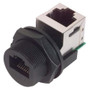 IP67 Panel Mount RJ45 Coupler, Shielded,Feed-Thru Right Angle