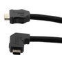ix Low Smoke Zero Halogen Cable, Category 6a, F/UTP, Single Shielded, Right Angle Up ix A Plug To ix A Plug 26 AWG, CMX LSZH, Black, 3-meter