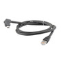 ix Low Smoke Zero Halogen Cable, Category 6a, F/UTP, Single Shielded, Right Angle Down ix A Plug To RJ45 Plug 26AWG CMX LSZH, Black, 3-meter
