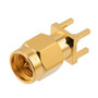 RF PCB Connector, SMA, Male,  Up to 18 GHz, Through Hole, Straight, 0.2 INCH X 0.063 INCH Hole spacing