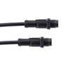 IP68 Waterproof M12 5 Position B-code, Sensor Signal Cable, Light Weight Plastic Nut, 22AWG, PVC, Male To Male, Black, 1M