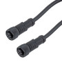 IP68 Waterproof M12 5 Position B-code, Sensor Signal Cable, Light Weight Plastic Nut, 22AWG, PVC, Female To Female, Black, 5M