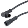 IP68 Waterproof M12 5 Position B-code, Sensor Signal Cable, Light Weight Plastic Nut, 22AWG, PVC, Female To Right Angle Male, Black, 1M