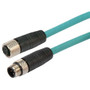 Category 5e M12 4 Position D code SF/UTP Industrial Cable, M12 M / M12 F, 1.0m