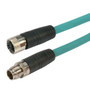 Category 6a M12 8 Position X code SF/UTP Industrial Cable, M12 M / M12 F, 2.0m