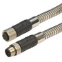 Category 5e M12 4 Position D code SF/UTP Armored Industrial Cable, M12 M / M12 F, 10.0m