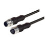 M12 4 Position D-Coded Male/Female Cable Assembly, 1.0m