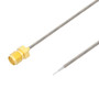 Hand Formable Test Probe SMA Female to Trimmed Lead Cable Assembly using LC047TB Coax, Gold Plated Brass Body, 3 IN