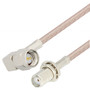 SMA Male Right Angle to SMA Female Bulkhead Cable Assembly using RG316 Coax, 6 FT , LF Solder