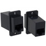 Modular Coupler, RJ45 (8x8K), Cat 3, Straight, 30um, Black