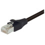 Category 6a Double Shielded Outdoor High Flex Ethernet Cable PUR , RJ45 / RJ45, BLK, 2.0ft