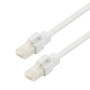 Category 6a 10gig Ethernet Antibacterial Antimicrobial Cable Assembly, RJ45 Male/Plug, 24AWG Stranded, U/UTP, CM PVC Jacket, White, 50F