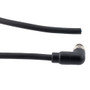 M12 4 Position IP67 L-Code Pigtail Cable Assembly, Unshielded 16AWG PUR Jacket, Right Angle Male to Open, Black 0.5m