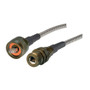 Armored IP68 Cat5e Cable, Ruggedized RJ45, Plug to Jack, ZnNi w/ FR-TPE Cable & Dust Caps, 2.0m