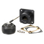 Cat6, Flange Mount, Zinc-Nickel finish with Grounding Shield, Mounting Hardware and Dust Cap