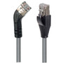 Category 6 Shielded 45° Patch Cable, Straight/Left 45° Angle, Gray 10.0 ft