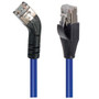 Category 6 Shielded 45° Patch Cable, Straight/Right 45° Angle, Blue 7.0 ft