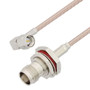 SMA Male Right Angle to SMA Male Right Angle Cable Assembly using RG316-DS Coax, 4 FT with HeatShrink, LF Solder