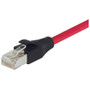 Shielded Cat 6 Cable, RJ45 / RJ45 PVC Jacket, Red 2.0 ft