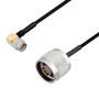 N Male to SMA Male Right Angle Cable Assembly using LC085TBJ Coax, 1.5 FT
