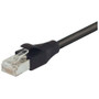 Shielded Cat 6 Cable, RJ45 / RJ45 PVC Jacket, Black 50.0 ft