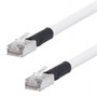 Shielded Cat 6 Cable, RJ45 / RJ45 Plenum Jacket, White 60.0 ft