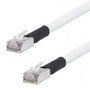 Shielded Cat 6 Cable, RJ45 / RJ45 Plenum Jacket, White 75.0 ft