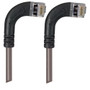Category 6 Shielded LSZH Right Angle Patch Cable, Right Angle Right/Right Angle Right, Gray, 1.0ft