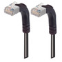 Category 6 Shielded LSZH Right Angle Patch Cable, Right Angle Up/Right Angle Up, Black, 3.0 ft