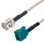 BNC Male to FAKRA Jack Cable Assembly using RG316-DS Coax, 4 FT with HeatShrink