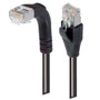 Category 6 Shielded LSZH Right Angle Patch Cable, Straight/Right Angle Down, Black, 5.0 ft