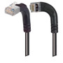 Category 6 Shielded LSZH Right Angle Patch Cable, Right Angle Left/Right Angle Up, Black, 3.0 ft
