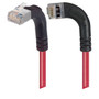 Category 6 Shielded LSZH Right Angle Patch Cable, Right Angle Left/Right Angle Up, Red, 5.0 ft