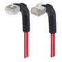 Category 6 Shielded LSZH Right Angle Patch Cable, Right Angle Up/Right Angle Down, Red, 7.0 ft
