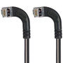 Category 6 Shielded LSZH Right Angle Patch Cable, Right Angle Left/Right Angle Left, Black, 25.0 ft