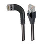 Category 6 Shielded LSZH Right Angle Patch Cable, Straight/Right Angle Left, Black, 25.0 ft