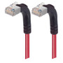 Category 6 Shielded LSZH Right Angle Patch Cable, Right Angle Up/Right Angle Up, Red, 30.0 ft