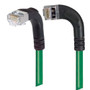 Shielded Category 6 Right Angle Patch Cable, Right Angle Left/Right Angle Down, Green, 2.0 ft