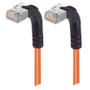 Shielded Category 6 Right Angle Patch Cable, Right Angle Up/Right Angle Up, Orange, 3.0 ft