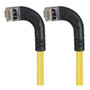Shielded Category 6 Right Angle Patch Cable, Right Angle Left/Right Angle Left, Yellow, 3.0 ft