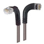 Shielded Category 6 Right Angle Patch Cable, Right Angle Right/Right Angle Down, Gray, 1.0 ft