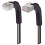 Shielded Category 6 Right Angle Patch Cable, Right Angle Down/Right Angle Up, Black, 5.0 ft