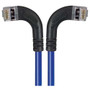 Shielded Category 6 Right Angle Patch Cable, Right Angle Left/Right Angle Right, Blue, 5.0 ft