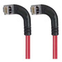 Shielded Category 6 Right Angle Patch Cable, Right Angle Left/Right Angle Left, Red, 7.0 ft
