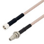 SMC Plug to SMC Jack Bulkhead Cable Assembly using RG316 Coax, 3 FT with HeatShrink