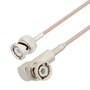 BNC Male to BNC Male Right Angle Cable Assembly using RG316 Coax, 1 FT