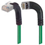 Shielded Category 6 Right Angle Patch Cable, Right Angle Left/Right Angle Up, Green, 7.0 ft