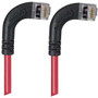 Shielded Category 6 Right Angle Patch Cable, Right Angle Right/Right Angle Right, Red, 7.0 ft